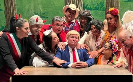 La “pastorela con A” que junta a imitadores de Sheinbaum, Trump y AMLO; “hay palomitas del bienestar” 