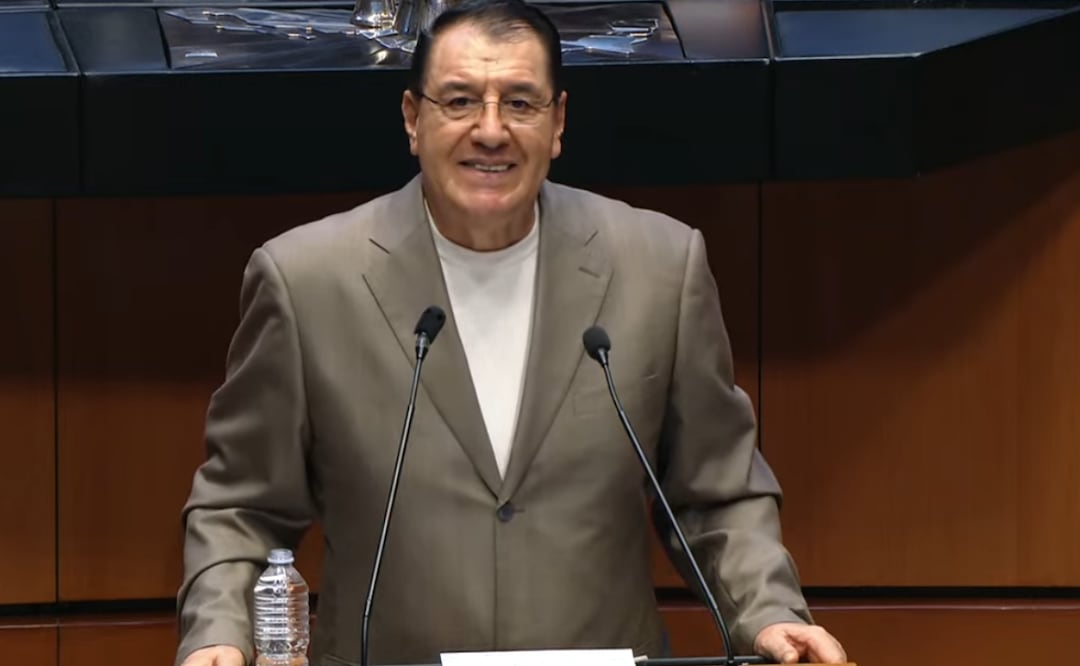 El senador Alejandro González Yañez, del Partido del Trabajo (PT) (09/12/2025). Foto: Captura de pantalla