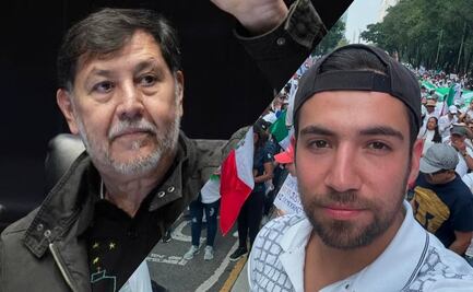 VIDEO Noroña se enfrenta con el hijo de Felipe Calderón tras vuelo a Campeche; "no me toques", le pide