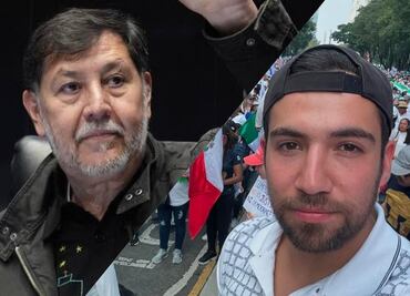 VIDEO Noroña se enfrenta con el hijo de Felipe Calderón tras vuelo a Campeche; "no me toques", le pide