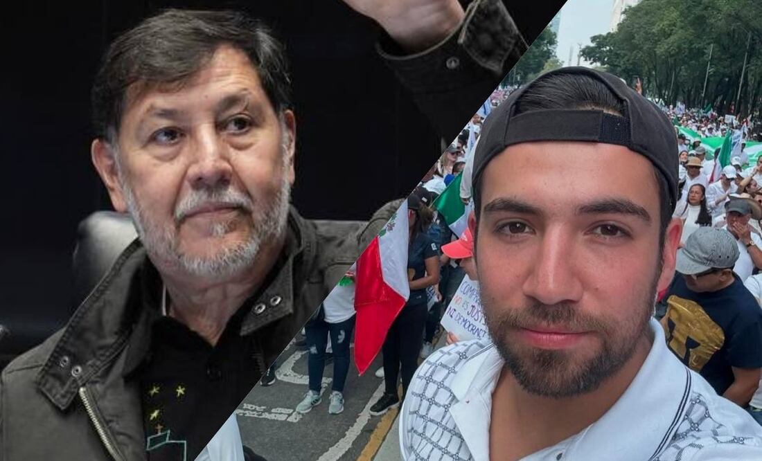 Gerardo Fernández Noroña, presidente del Senado y Luis Felipe Calderón Zavala, hijo del expresidente. Foto: Archivo/ EL UNIVERSAL