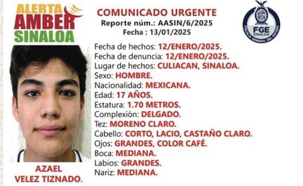 Reportan desaparición de Azael Vélez Tiznado en Culiacán; presuntamente fue levantado por hombres armados