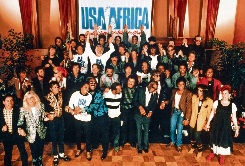 La grabación se llevó a cabo en los Estudios A&M de Los Ángeles, justo después de la entrega de los American Music Awards, el 28 de enero de 1985. Foto: Netflix