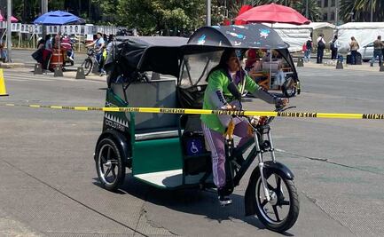 “Les cobro 150 pesos para cruzar el bloqueo"; bicitaxis y comerciantes ambulantes sacan provecho a marchas en CDMX
