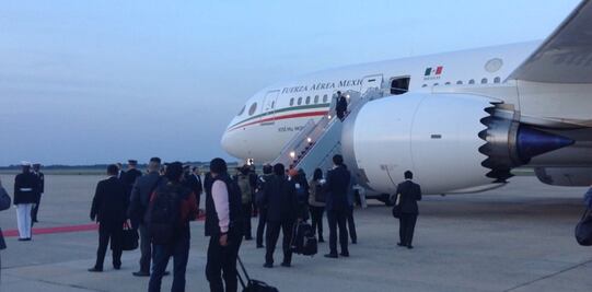 Arriba Peña Nieto a EU para visita oficial