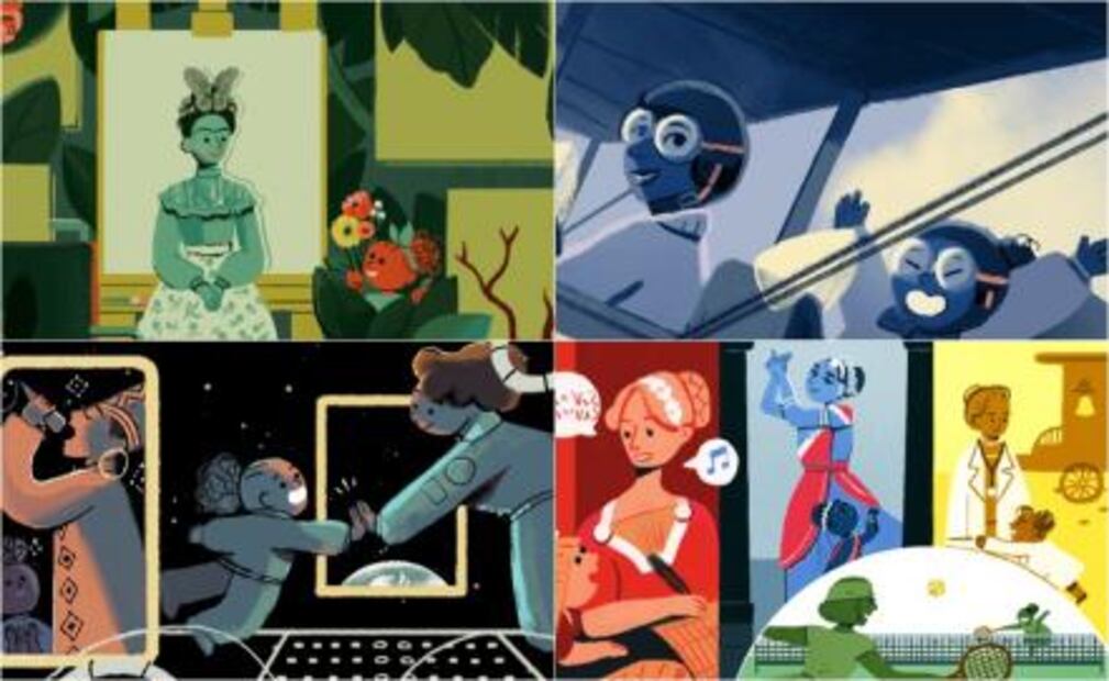 Google celebra Día Internacional de la Mujer con doodle