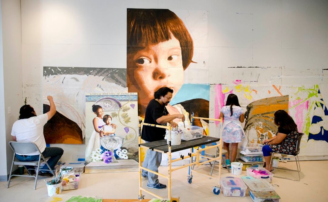 Imagen de su estudio en Nueva York el 5 de agosto del 2015 (AP)