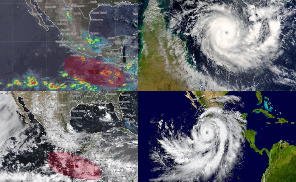 Se espera que la zona de baja presión evolucione a ciclón tropical entre el 27 o 29 de junio. Foto: SMN. Conagua