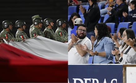 Rinden homenaje en los juegos de la Liga MX a elementos de las Fuerzas Armadas que perdieron la vida