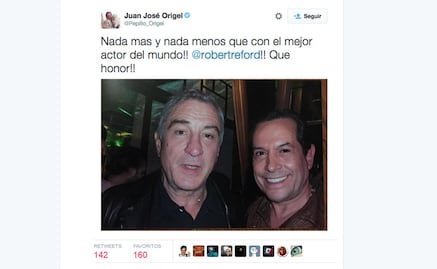 Origel confunde a Robert de Niro con Redford