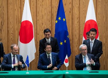 Japón y UE firman TLC para enfrentar políticas proteccionistas de Trump