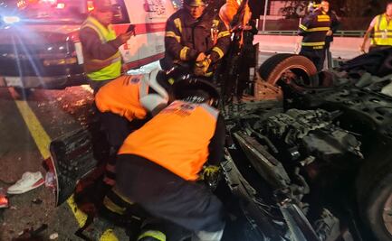 Volcadura en segundo piso del Periférico deja un muerto y 3 heridos