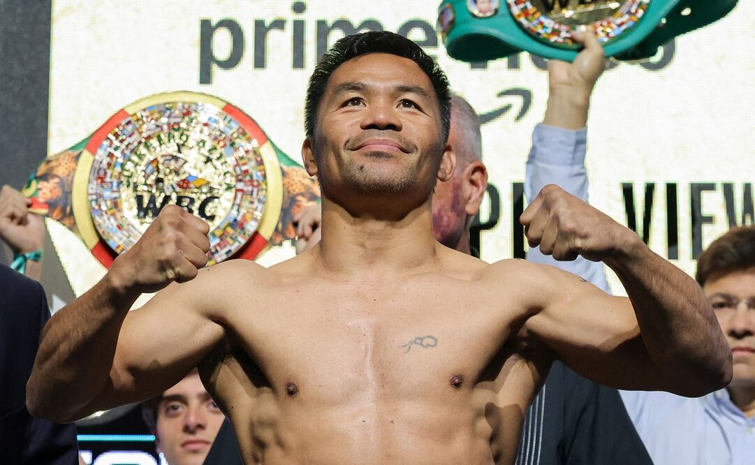 Manny Pacquiao previo a la pelea contra Mario Barrios | FOTO: AFP