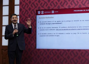 Gobierno de CDMX exige pago de 31 mdp a grandes deudores por servicio de agua