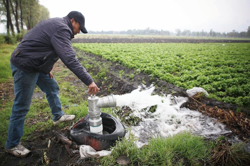 Sistema de riego en campos de México Foto: Archivo / EL UNIVERSAL