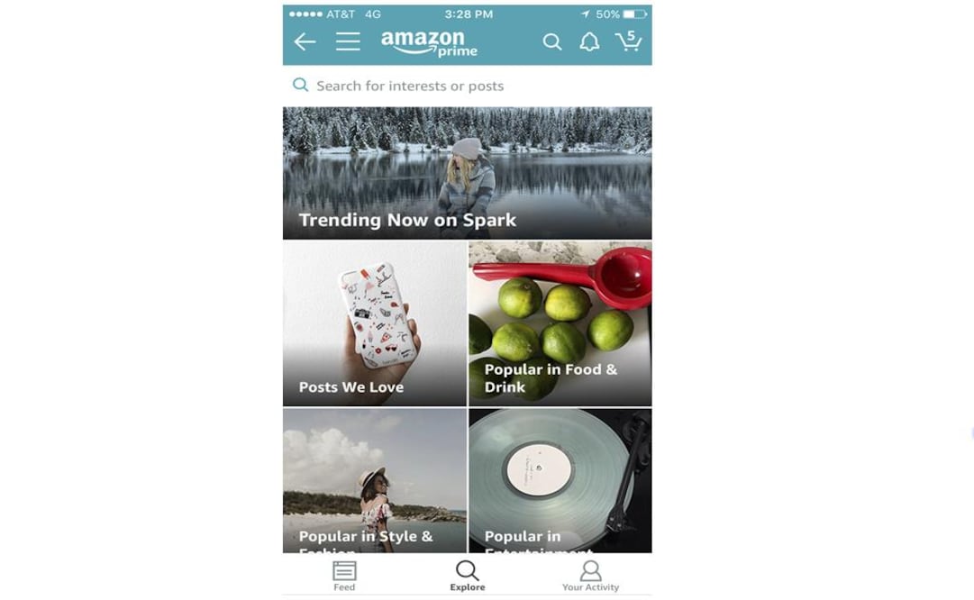 Amazon lanza red social de compras Spark