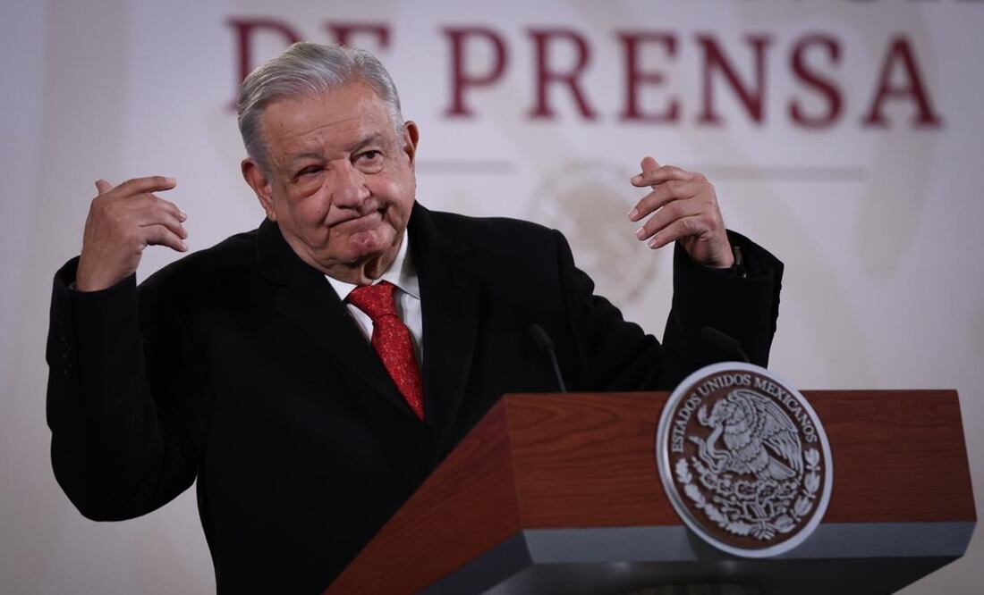 López Obrador en su conferencia del 12 de febrero. Foto: Diego Simón Sánchez / EL UNIVERSAL