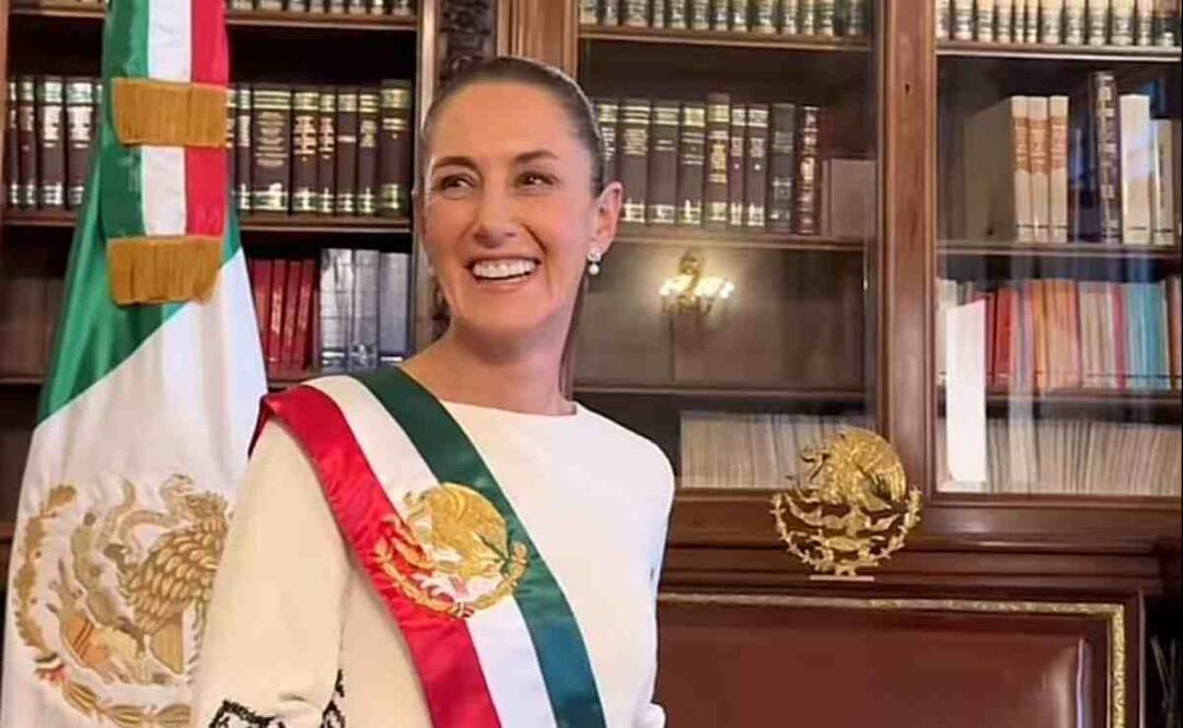 Claudia Sheinbaum reveló un video del detrás de cámara de la fotografía oficial con la banda presidencial. Foto: Instagram
