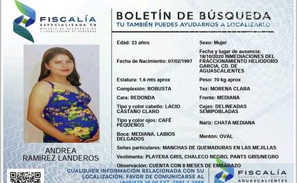 Desaparece joven con 8 meses de embarazo en Aguascalientes