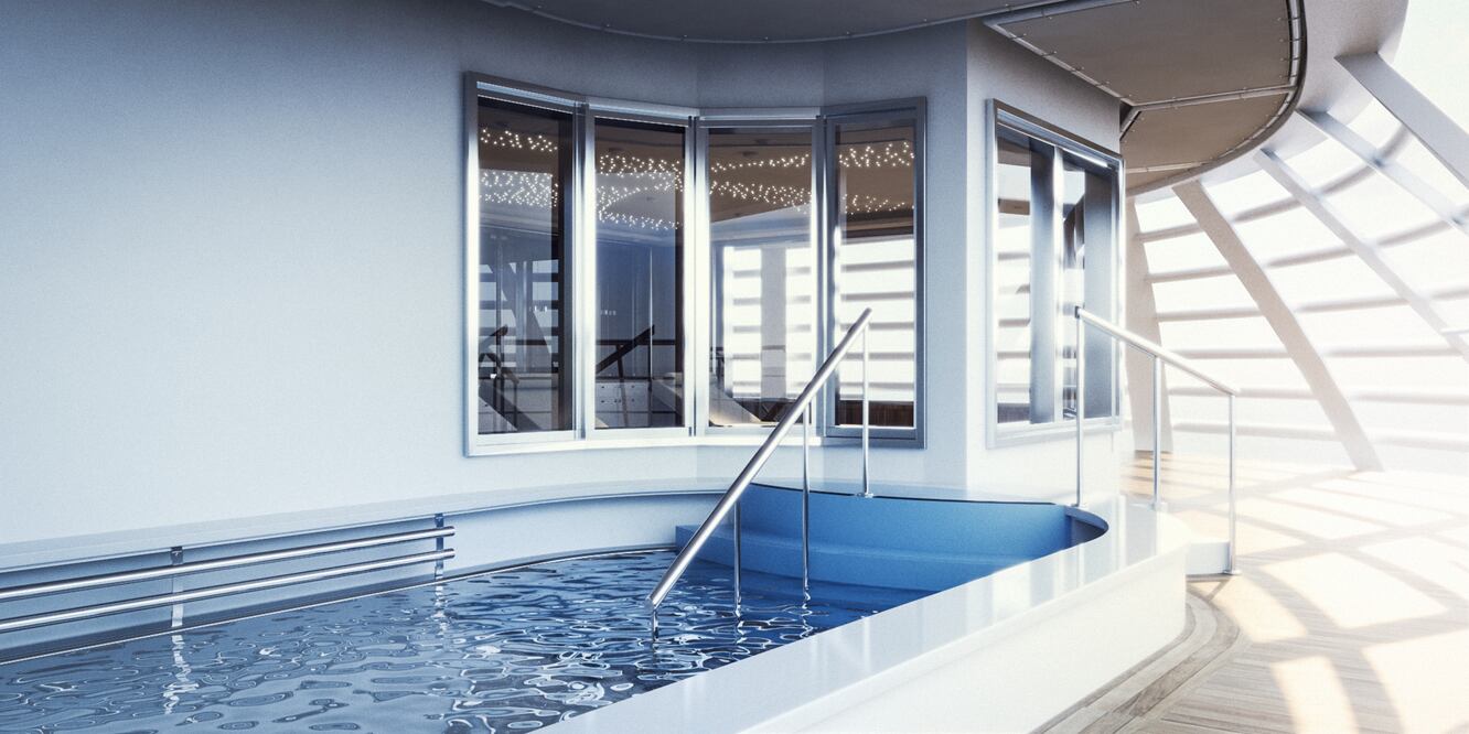 En el spa, la música y la iluminación son al gusto del visitante. (Foto: Cortesía de la Naviera)