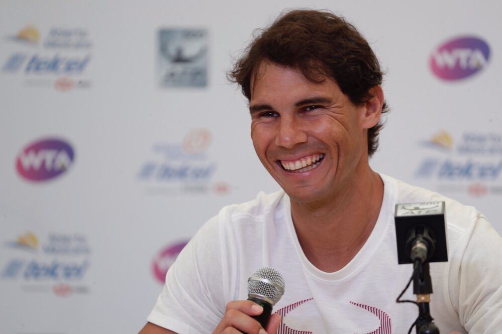 Luis Cortés/El Universal. Rafa Nadal durante una conferencia de prensa en el Abierto Mexicano de Tenis en Acapulco