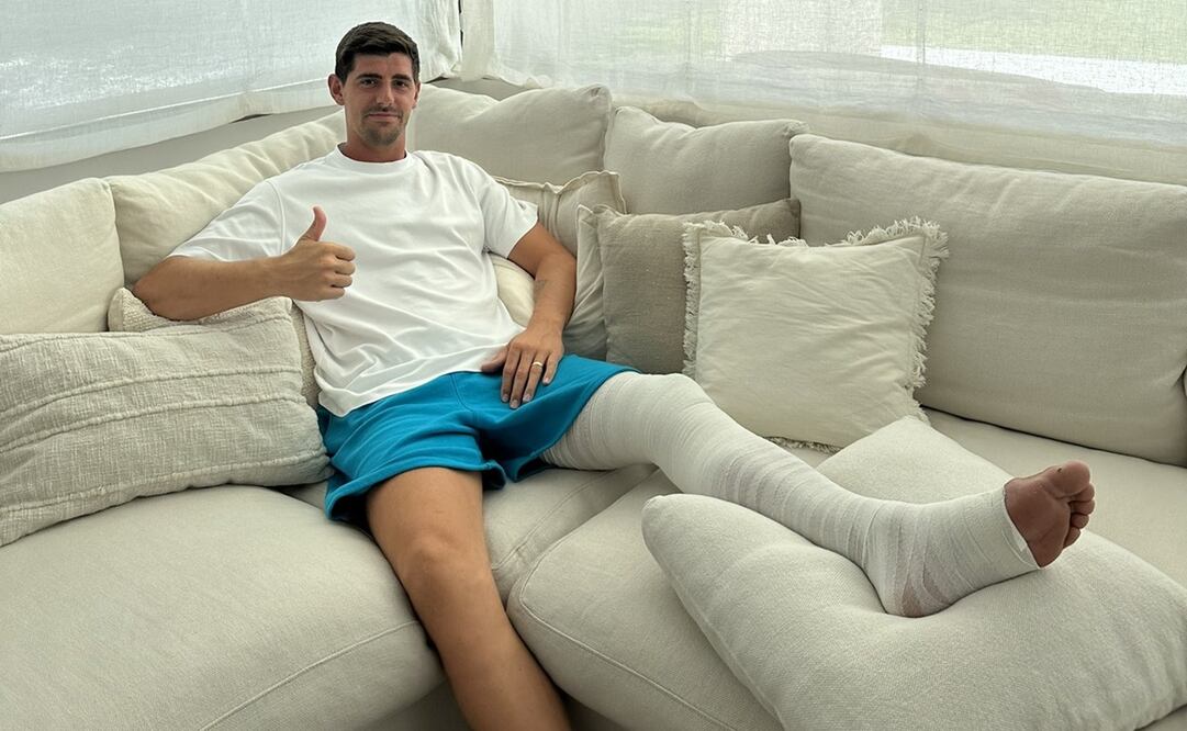 Thibaut Courtois sufrió una rotura de ligamentos / Foto: Twitter Thibaut Courtois