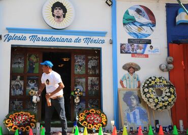 La Iglesia de Maradona, el santuario en México dedicado al astro argentino