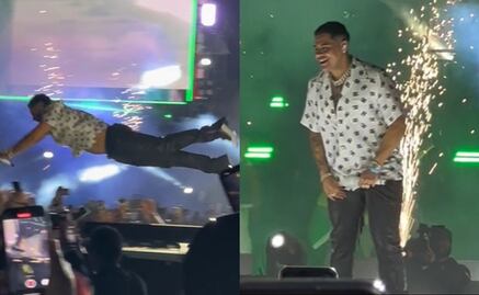 Eduin Caz se lanza al público durante un concierto y su caída queda capturada en video: "Si no es piscina"