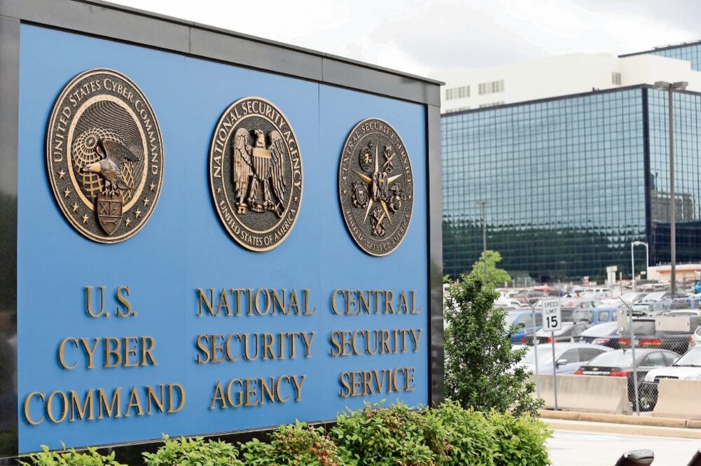 Entrada del edificio de la Agencia de Seguridad Nacional (NSA, por sus siglas en inglés), en Fort Meade, Maryland (PATRICK SEMANSKY. AP)