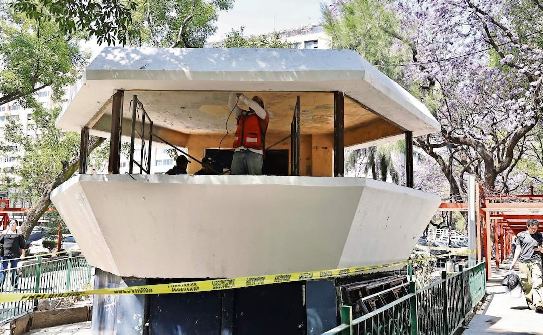 A petición de los vecinos de la zonas, los módulos de vigilancia de la unidad habitacional Tlateloco son remozados luego de que los mismos residentes exigieron mayor seguridad ante los continuos asaltos a transeúntes registrados en la zona. (20/03/2025) Foto: Berenice Fregoso | El Universal