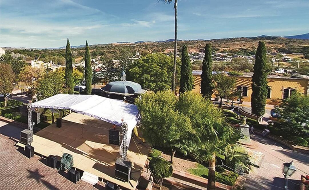 El templete, la utilería y el equipo de sonido para la fiesta del municipio de Valparaíso no se estrenaron por la inseguridad que se vive en dicha localidad. Fotos: Especial.