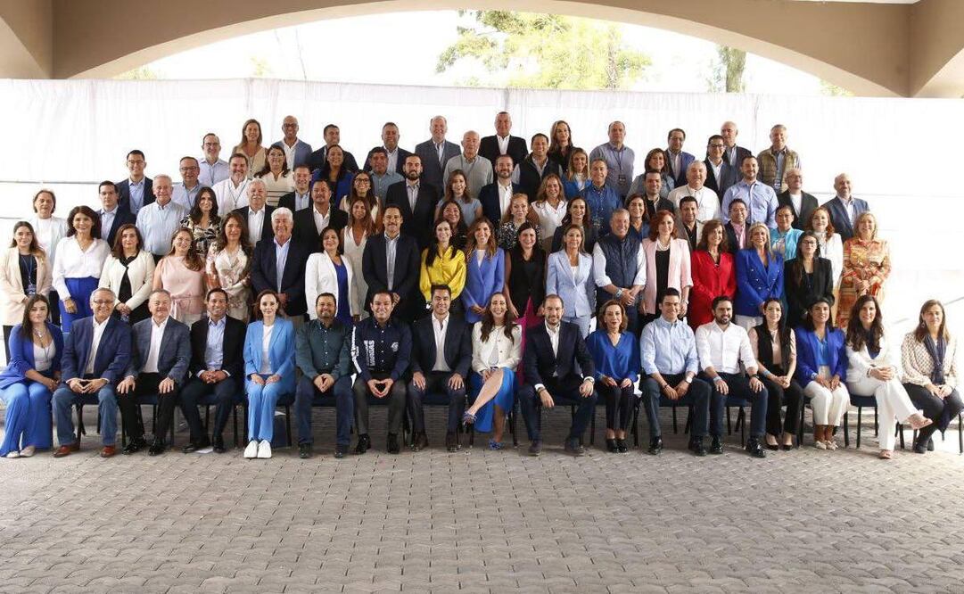 Plenaria de legisladores del PAN. Foto: Tomada de la cuenta de X de @LupitaMurguiaG