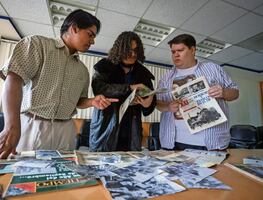 El trío de jóvenes que busca reconstruir la memoria del terremoto del 85