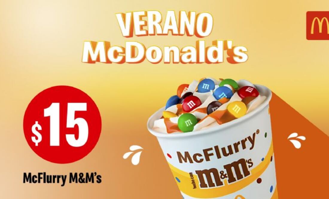 El lanzamiento del McFlurry M&M’s a precio reducido forma parte de una serie de beneficios que McDonald’s ha preparado para esta temporada
Foto: Captura de pantalla en X