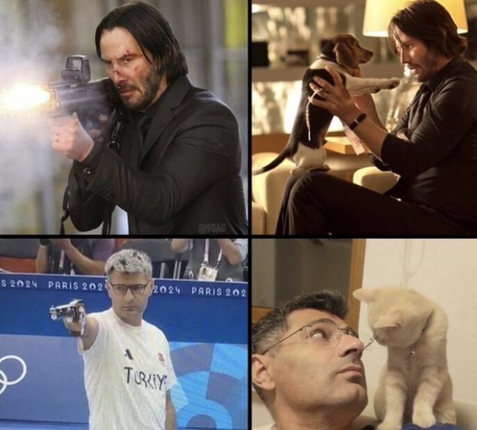 El tirador de 51 años es fanático de los gatos. Foto: Redes sociales