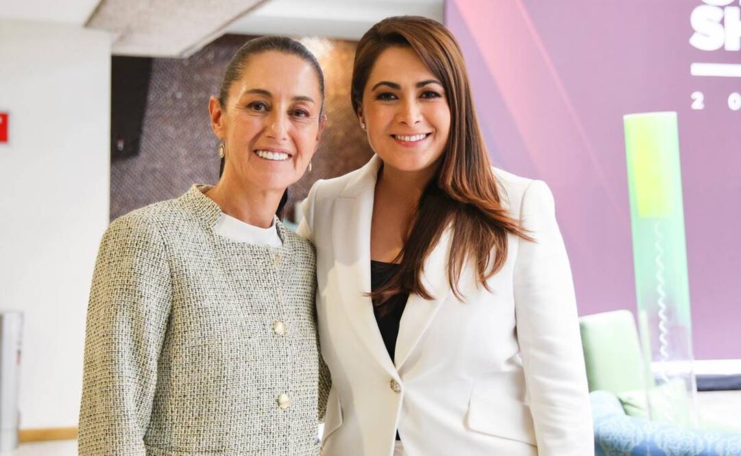 Claudia Sheinbaum junto a la gobernadora de Aguascalientes, María Teresa Jiménez / Foto: Especial