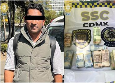 Lo detienen por no usar cinturón de seguridad y le hallan más de un millón de pesos en efectivo