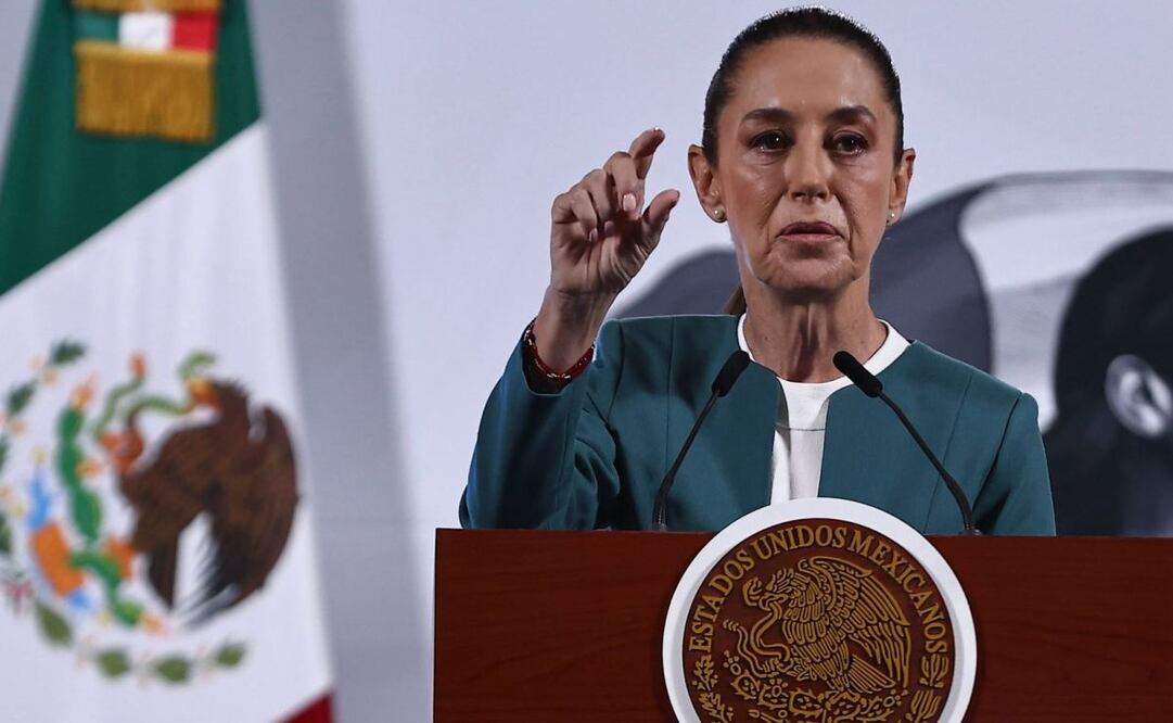 Claudia Sheinbaum. presidenta de México, durante la mañanera del 17 de marzo del 2025. Foto: Berenice Fregoso / EL UNIVERSAL