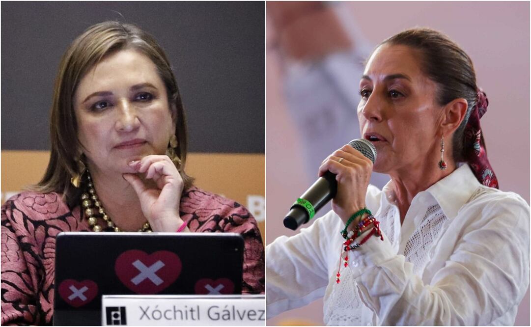 Claudia Sheinbaum tiene 24 puntos de ventaja sobre Xóchitl Gálvez, que tiene 48%; y Samuel García 8%. Foto: EL UNIVERSAL