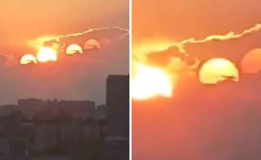 Siete soles aparecen en el cielo de Chengdu: ¿Qué causó este inusual fenómeno?. Foto: Captura de pantalla