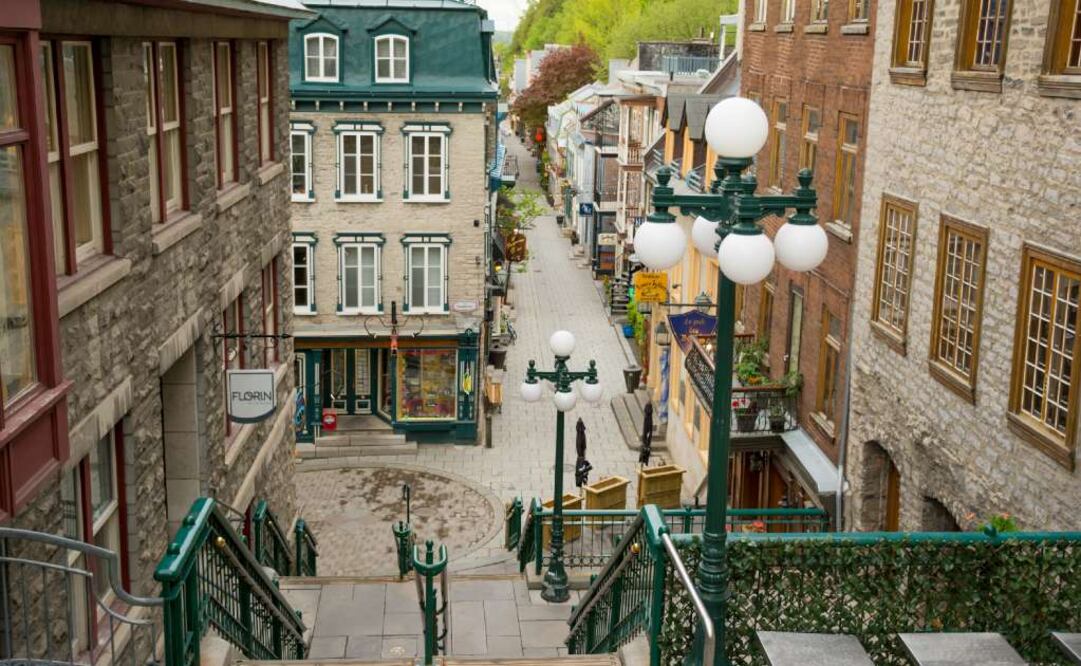Petit-Champlain, en Basse-Ville, desde las escaleras conocidas como "rompecuellos". (Foto: iStockPhoto)
