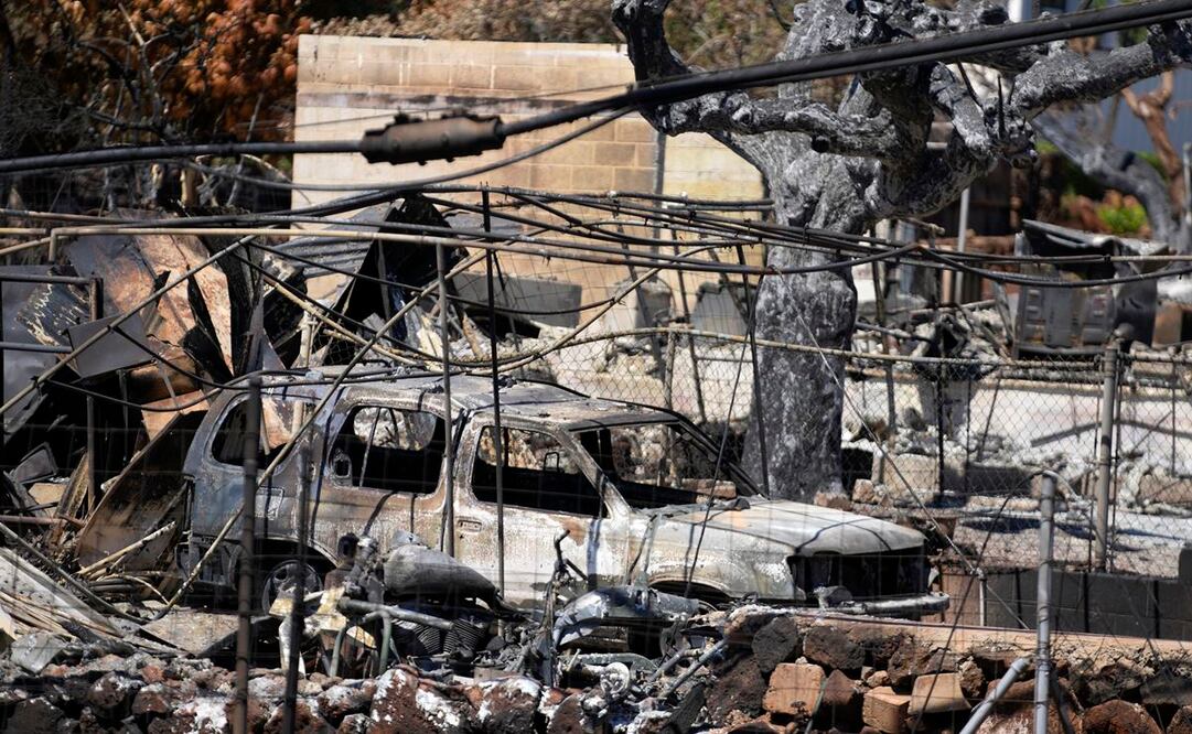 Propiedades destruidas por los incendios en Hawái. Foto: AP