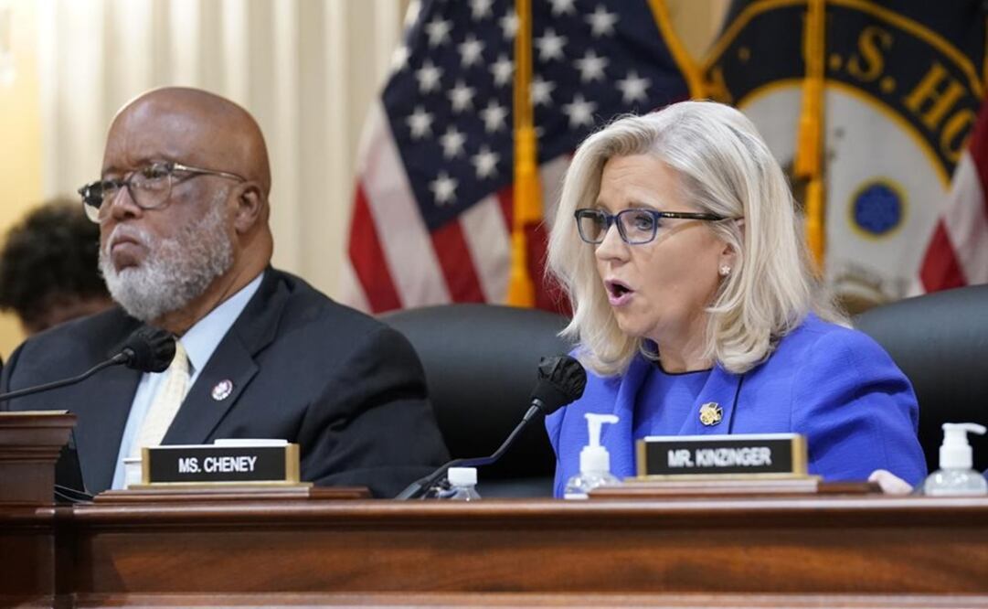 La vicepresidenta Liz Cheney, republicana de Wyoming, da su discurso de apertura. Foto: AP