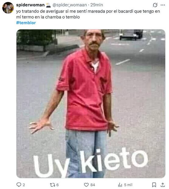 Usuarios reaccionan a sismo de este viertes. Foto: Redes Sociales