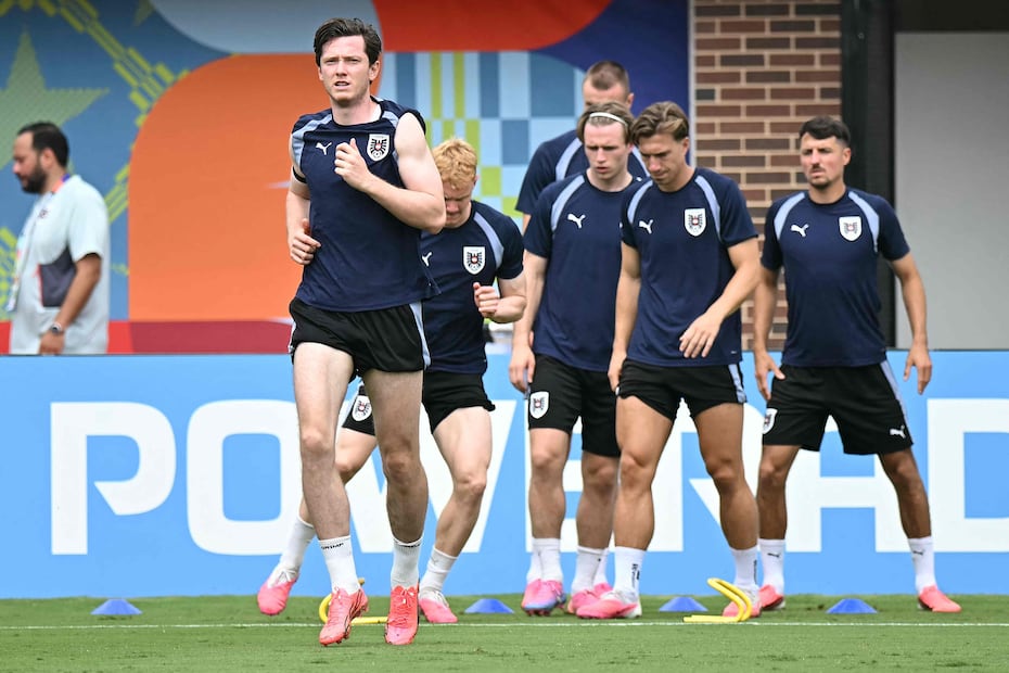 Selección de Austria en entrenamiento, durante la Fase de Grupos del Mundial de 2026 - Foto: AFP