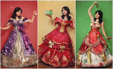 Estos vestidos hechos con envolturas navideñas se volvieron viral en Internet