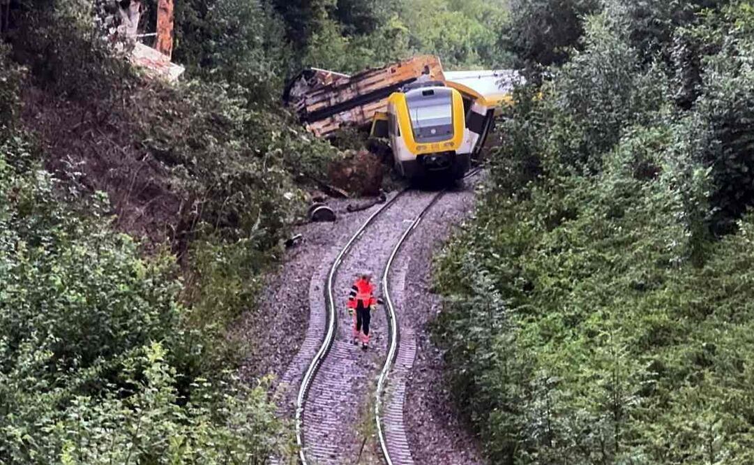 Descarrilamiento de tren en Alemania deja al menos tres muertos. (27/07/25) Foto: EFE