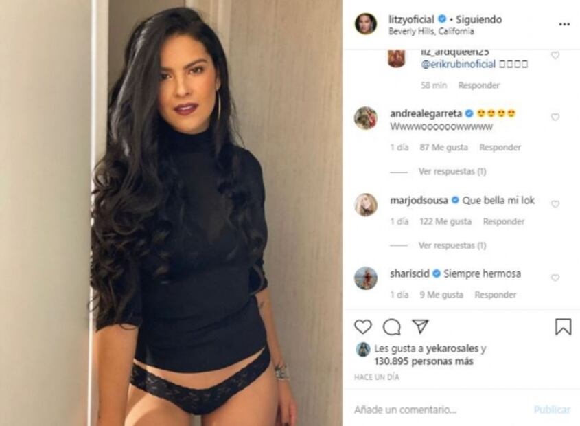 Erik Rubín chulea foto de Litzy en lencería