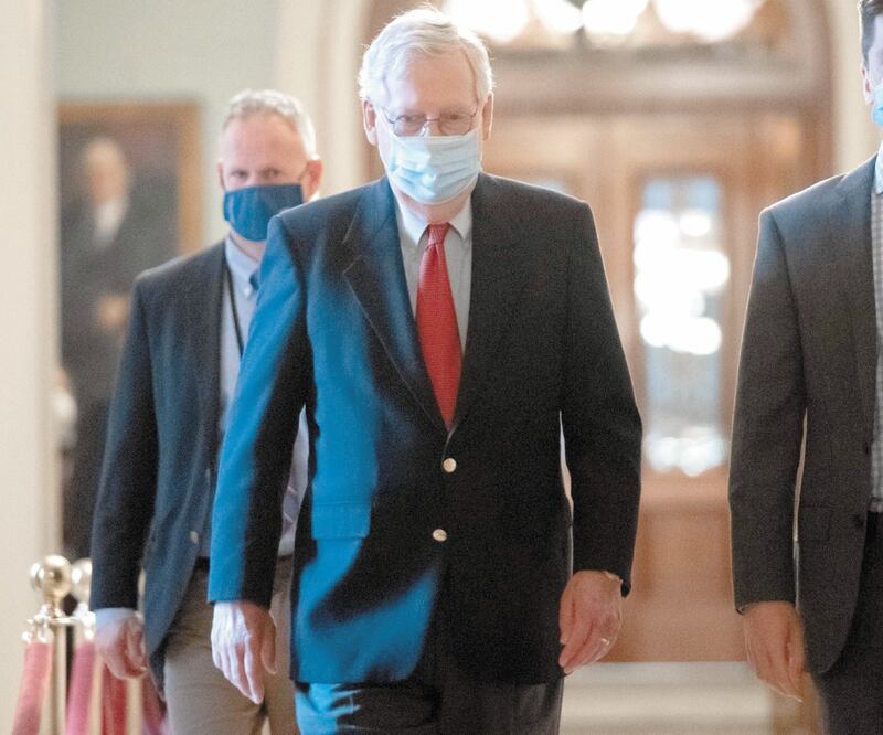 El senador republicano Mitch McConnell, el viernes. SAUL LOEB. AFP