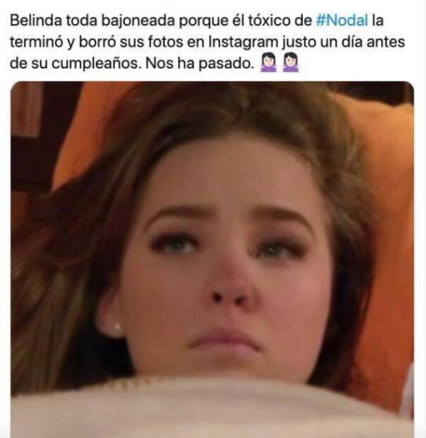 Adiós amor me voy de ti… le llueven los memes a Christian Nodal y Belinda